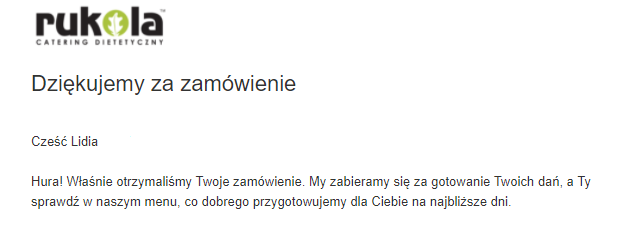 Potwierdzenie zamówienia - klient z konwersją